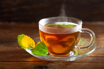 cup of tea with mint