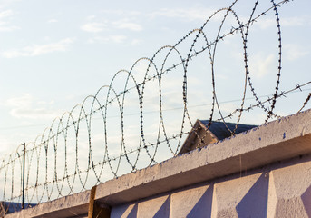 barbed wire fence
