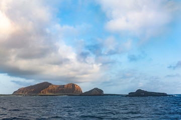 San Cristobal Island as seen from a cruise ship - Galapagos