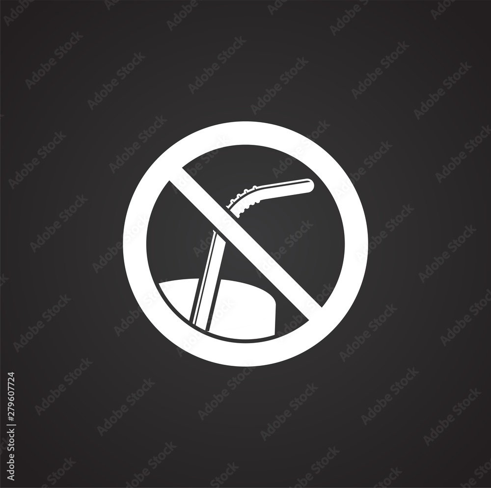 Poster plastic related icon on background for graphic and web design. simple illustration. internet concept
