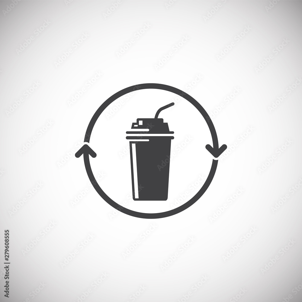 Poster plastic related icon on background for graphic and web design. simple illustration. internet concept