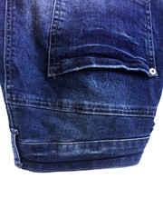 denim clothing isolated with white text space