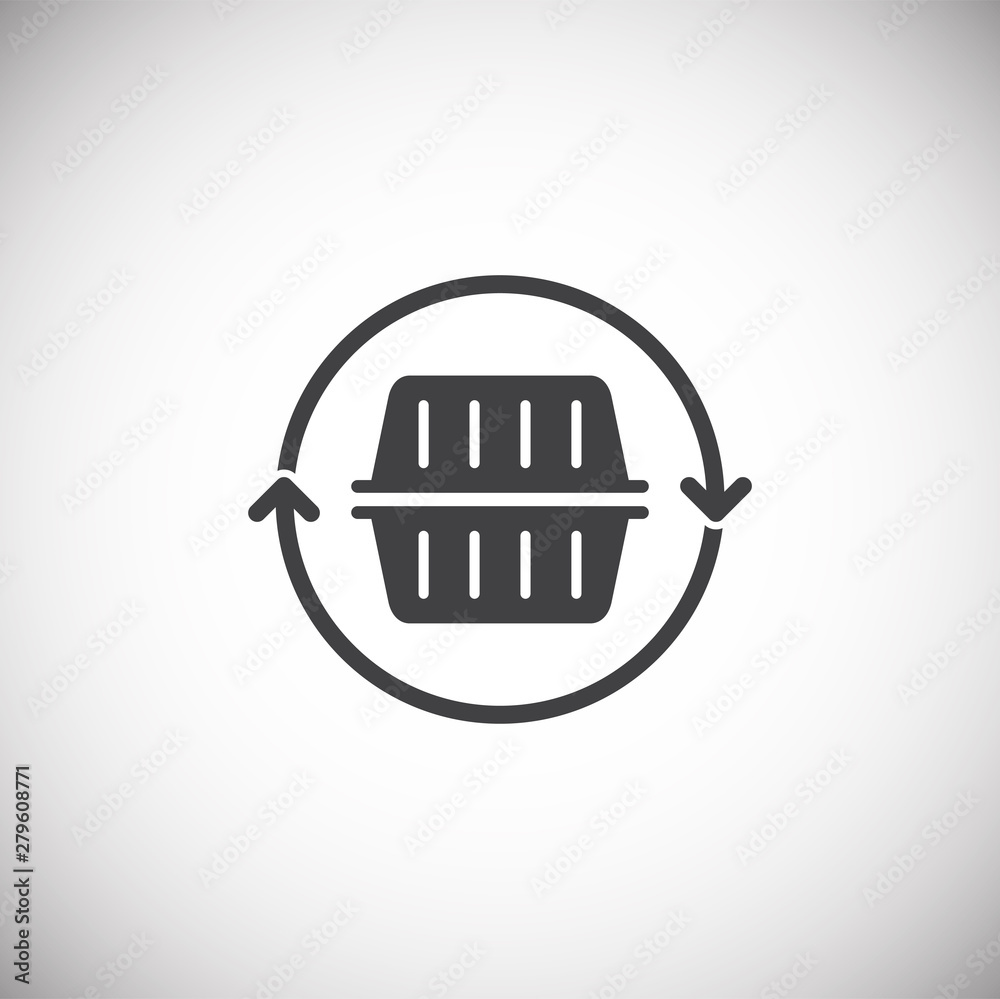 Poster plastic related icon on background for graphic and web design. simple illustration. internet concept