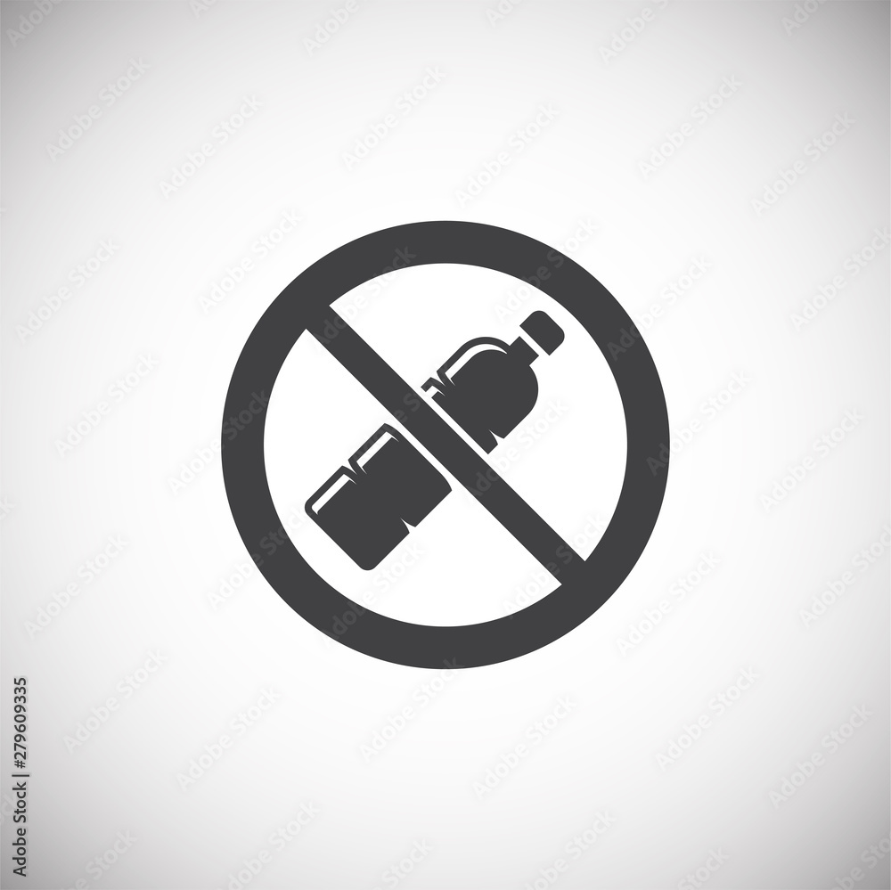 Poster plastic related icon on background for graphic and web design. simple illustration. internet concept