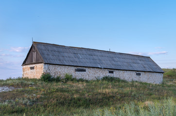 Fototapeta na wymiar Single barn that stands alone in Kriva Luka