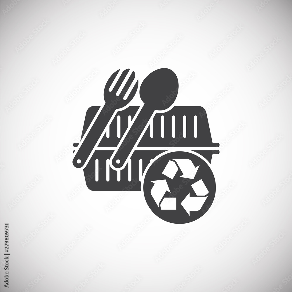 Poster plastic related icon on background for graphic and web design. simple illustration. internet concept