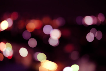 city night light bokeh defocused blurred background