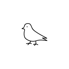 Bird line icon. Signs and symbol for websites, web design, mobile app on white background