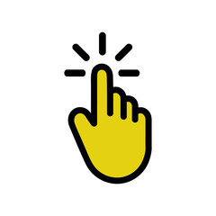 Clicking finger icon, hand pointer vector. Signs and symbol for websites, web design, mobile app on white background