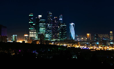 modern city at night