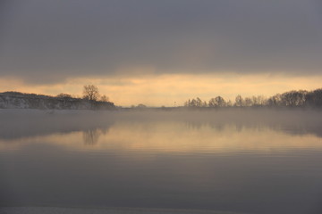 Obraz premium Winter landscapes nearby Moscow river