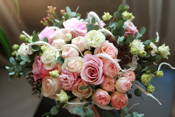 beautiful wedding bouquet for the holiday of roses
