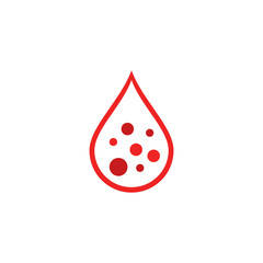 Blood logo vector icon illustration design 
