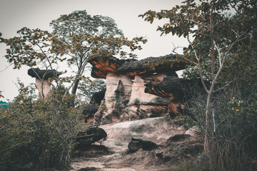 grand canyon rock formation. stacked stone landscape view
