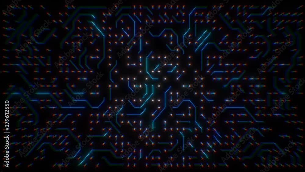 Poster application failed warning notification. system security alert error message. glitchy circuit board 