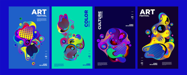 Art, Culture, and Fashion Colorful Illustration Poster. Abstract Illustration for festival, exhibition, event, website, landing page, promotion, flyer, digital and print.