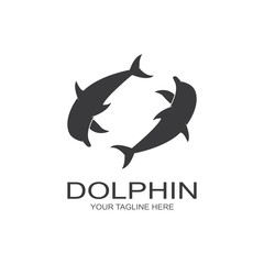 Dolphin logo icon vector template