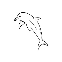 Dolphin logo icon vector template