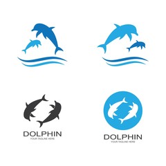 Dolphin logo icon vector template