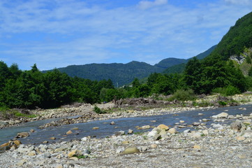 river in the mountains