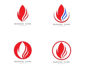 Fire flame Logo Template vector icon Oil, gas and energy logo concept
