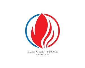 Fire flame Logo Template vector icon Oil, gas and energy logo concept