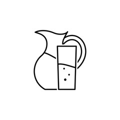 water outline icon. Elements of diet and nutrition illustration icon. Signs and symbol collection icon for websites, web design, mobile app, UI, UX