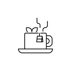 tea outline icon. Elements of diet and nutrition illustration icon. Signs and symbol collection icon for websites, web design, mobile app, UI, UX