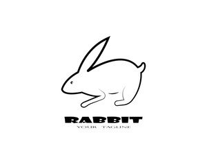 Rabbit Logo template vector icon illustration design