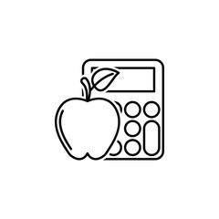 calories outline icon. Elements of diet and nutrition illustration icon. Signs and symbol collection icon for websites, web design, mobile app, UI, UX