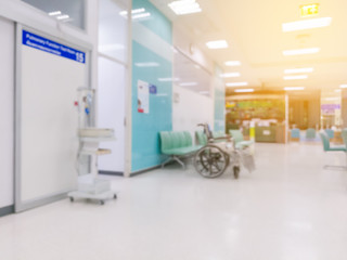 abstract hospital interior blur background