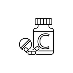 vitamins outline icon. Elements of diet and nutrition illustration icon. Signs and symbol collection icon for websites, web design, mobile app, UI, UX