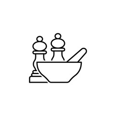 seasoning outline icon. Elements of diet and nutrition illustration icon. Signs and symbol collection icon for websites, web design, mobile app, UI, UX
