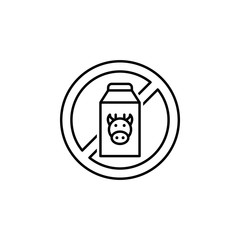 dairy outline icon. Elements of diet and nutrition illustration icon. Signs and symbol collection icon for websites, web design, mobile app, UI, UX