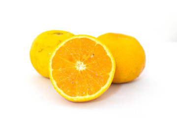 Fototapeta na wymiar Orange on a white background.