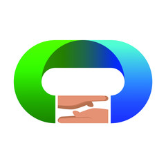 Vector Symbol of Cooperation, Trust in Others and Help Each Other