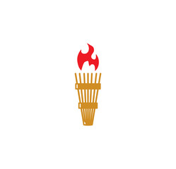 Torch icon on background for graphic and web design. Simple illustration. Internet concept symbol for website button or mobile app.