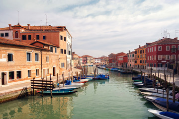 Murano island, wiev of a small old houses