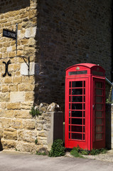 Telephone boot in a countryside village