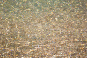 Shore beach water sea wave sand shells, background texture