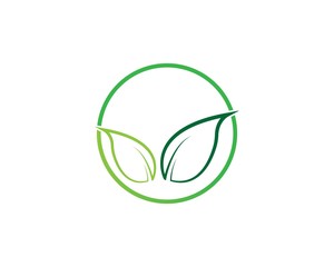 Logos of green leaf ecology nature element vector icon
