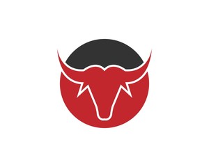  Red Bull Taurus Logo Template vector icon illustration