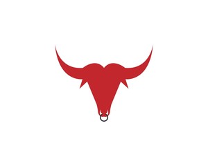  Red Bull Taurus Logo Template vector icon illustration