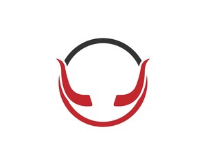 Bull horn logo and symbols template icons 