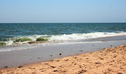 gold sand beach at Spain