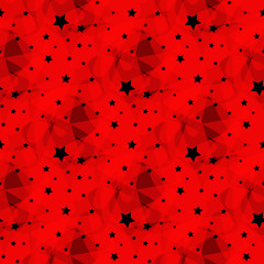 Vector pattern made with white stars red background eps10