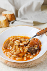 Fabada Asturiana. Cooked beans.
