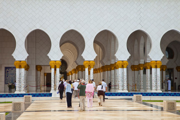 Gran Mezquita Sheikh Zayed de Abu Dabhi, Emirato de Abu Dabhi, Emiratos Árabes Unidos, Golfo...