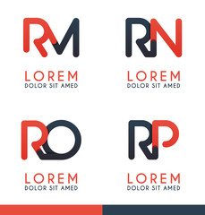 R alphabet logo concept for company or corporations industry, print various online and offline, promotion advertising and marketing. can be for landing page, template, web, mobile app, poster, website