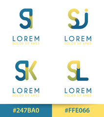 S alphabet logo concept for company or corporations industry, print various online and offline, promotion advertising and marketing. can be for landing page, template, web, mobile app, poster, website - obrazy, fototapety, plakaty